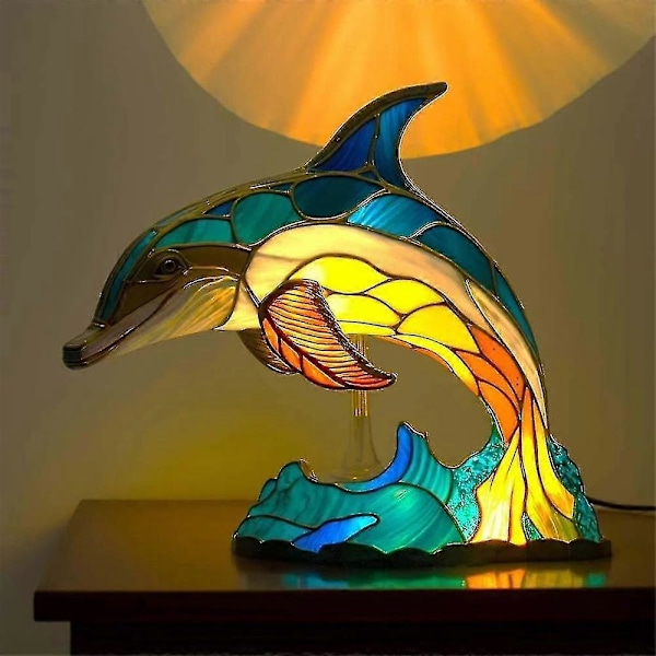 Djurbordlampa Serie Färgad Färgad Nattlampa Retro Skrivbordslampor Present~ merpeople