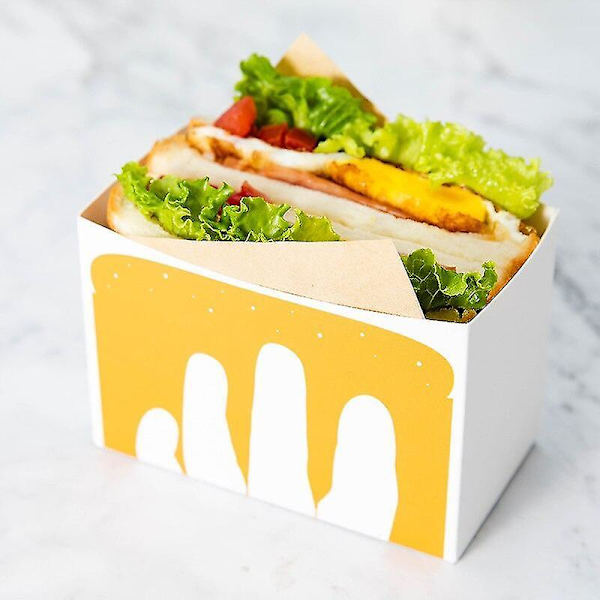 50 st Matpappersförpackningar för Hamburgare, Oljesäkra