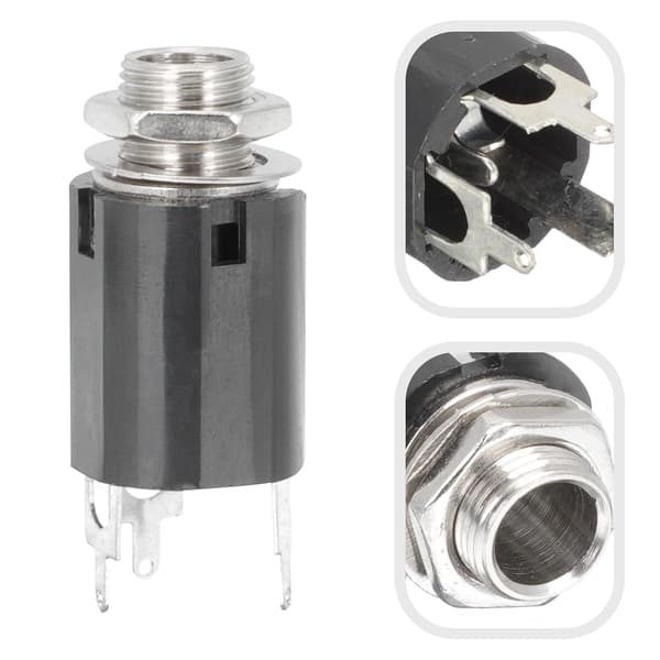 3 stk. 6,35 mm lydstik til akustisk klassisk guitar, kompositplastmateriale