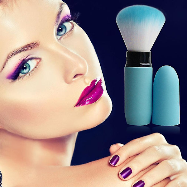 Portabel Retrakterbar Borste Puder Rouge Borste Makeup Borste