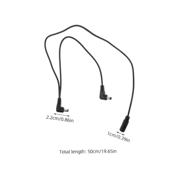 2 stk. gitar skjermkabel patchkabler for gitarpedaler med effektiv dobbel tilkobling