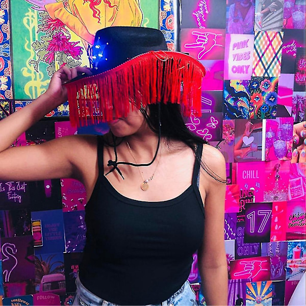 Möhippahatt Brud Fedorahatt Tofs Cowboyhatt Tofs Cowgirlhatt
