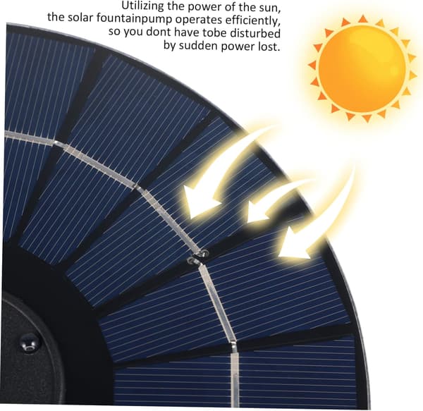 Solar Fontænepumpe 4W Panel LED Lys Auto Sluk Multi-Hoved til Have Pool Gård 18cm