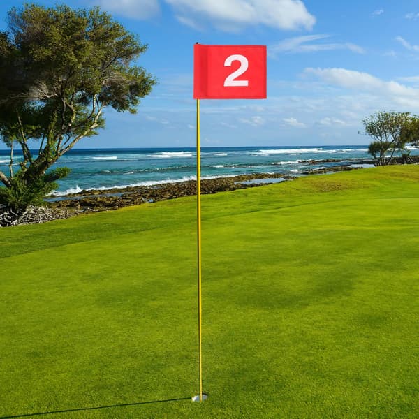 3 st golfputtingflaggor bärbara träningsflaggor numrerade golf för golfverktyg golfgreen