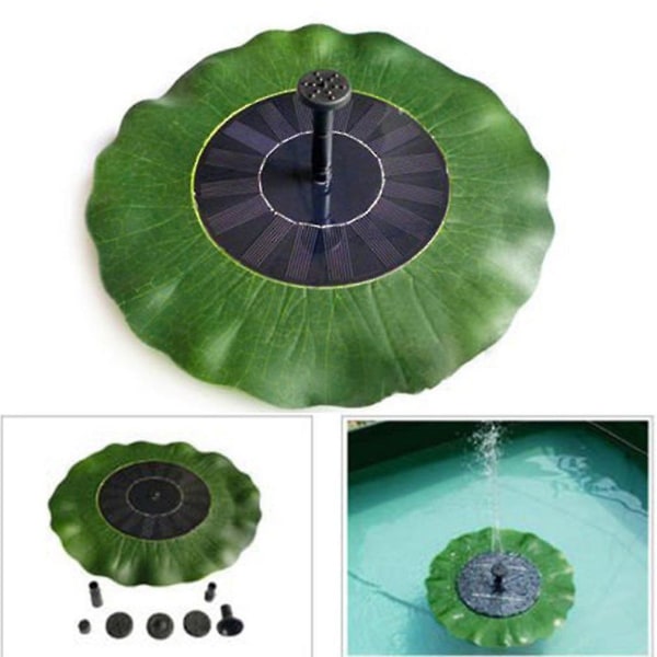 Solar Lotus Leaf Vannpumpe Fontene Pool Dam Dekor