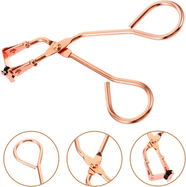 Bærbar Rose Gold Øjenvippebukker Mini Segment Vippebukker Værktøj til Kvinder Kosmetisk Makeup Tilbehør
