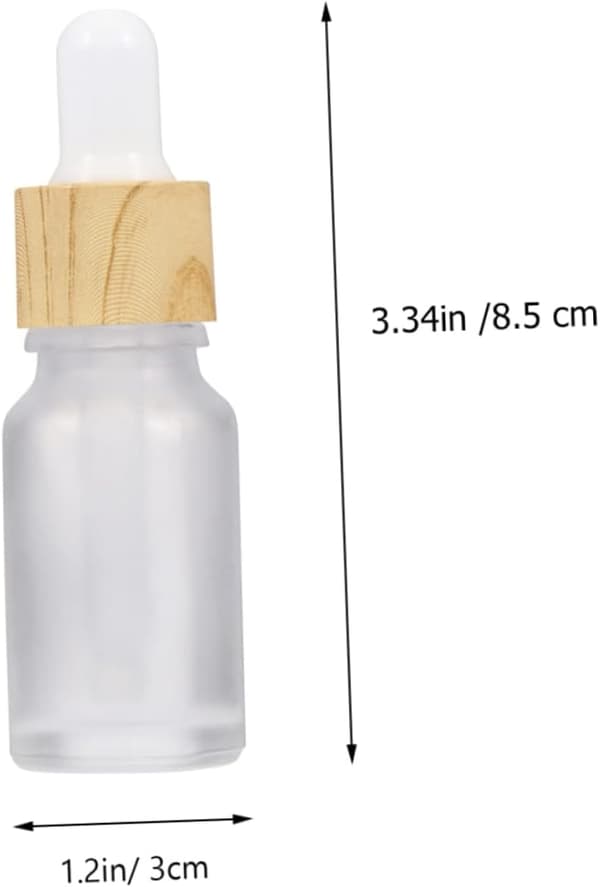 6 st eteriska oljeflaskor med droppare påfyllningsbara glasreseflaskor för parfymolja