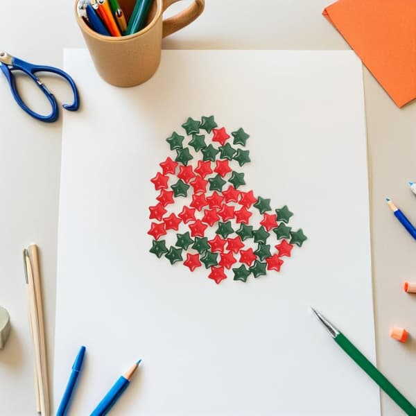 100 stk. Mini Stjerne Charms Harpiks Julepynt DIY Tilbehør