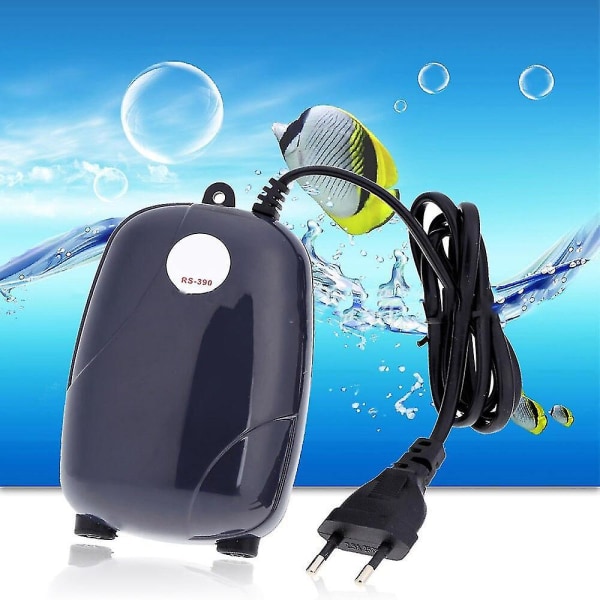 Akvarium Luftpumpe Fiskedam Mini Kompressor Enkelt Uttak