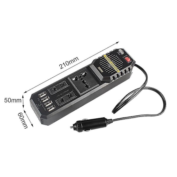 Pro 200W DC12V AC220V Strømomformer Oplader Konverter