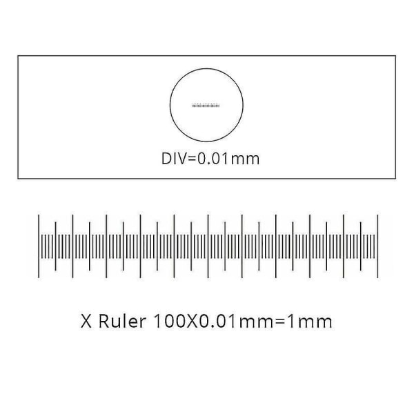 25x75mm 0,01mm Mikroskop Stage Mikrometer Kalibreringsslide