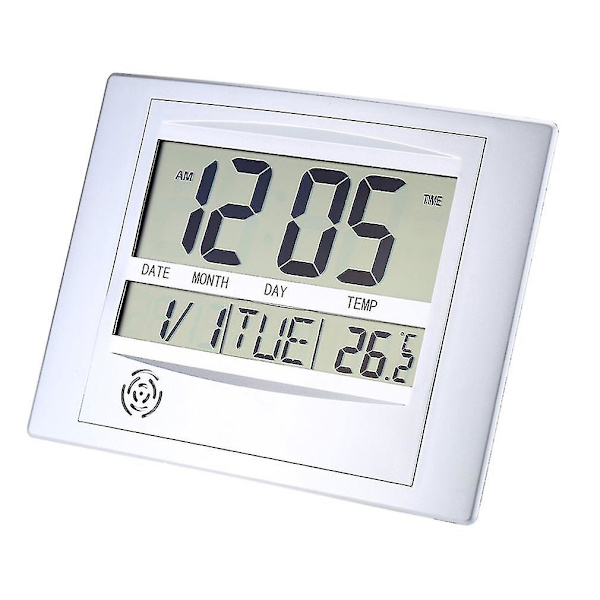 Ts-h129y Digital LCD Veggklokke med Temperatur for Hjem og Kontor