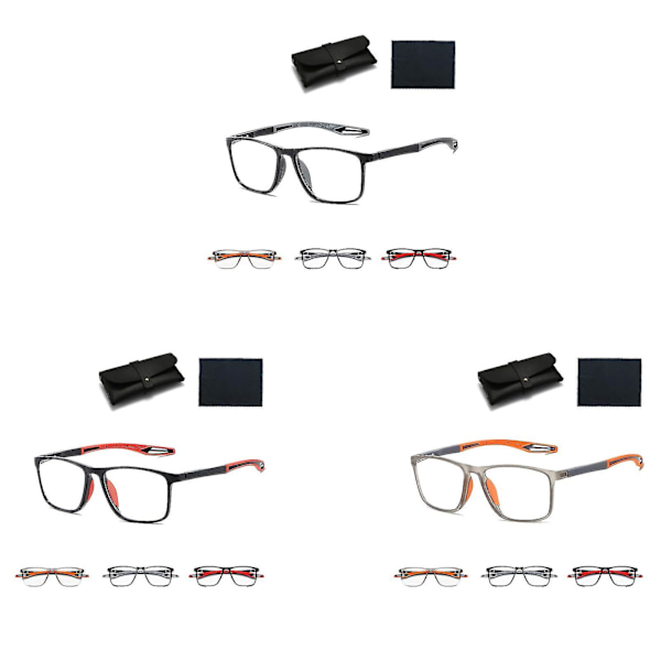 Urheilulliset erittäin kevyet sinisen valon suodattimella varustetut presbyopia-lasit, sinisen valon suodattimella varustetut lukulasit orange