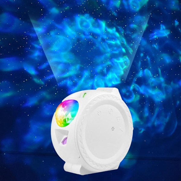 Stjernehimmel-projektorlampe, Smart 3-i-1 Himmellys Galaxy-projektor Svart
