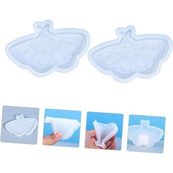 Fleksibel Silikone Sommerfugl Brikkeform 2 stk. Formede Brikkeforme til DIY Epoxy Projekter