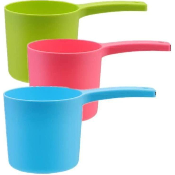 Plastik Hjemmekøkken Rund Skridsikker Greb Dybt Vandbad Bruse Spiseske (3 Dele)