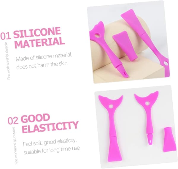 8 st Eyeliner Aids Guard Applicator Silikon Mascara Shield Tool Pads Sminkverktyg