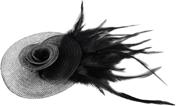 Fjær Hodeplagg for Kvinner Brud Fascinator Hatt Teselskap Hodeplagg Svart Lett Materiale