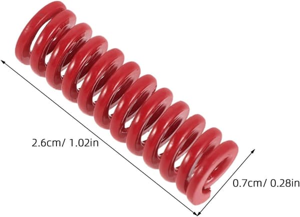 30 stk. 3D-printer sengefjedre 8x25mm røde formkompressionsfjedre sæt