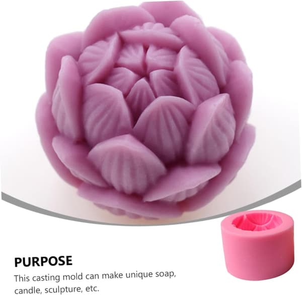 Silikone Lotus Aromaterapi Lysform til DIY Sæbefremstilling Flydende Silikone Kageform