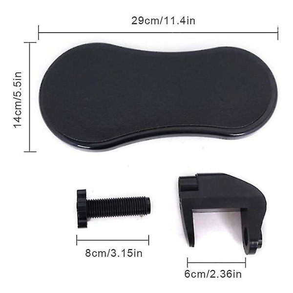 Datorarmsstöd, Ergonomiskt tangentbords handledsstöd Rotera handledsstöd Bord (svart