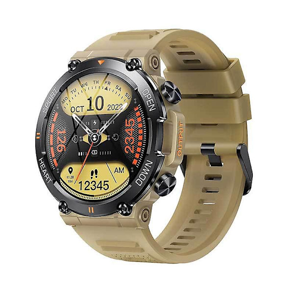 Smartwatch med opkald, musik, vejr, 1,39 tommer, pulsmåling, blodtryk, blodsyre Gray
