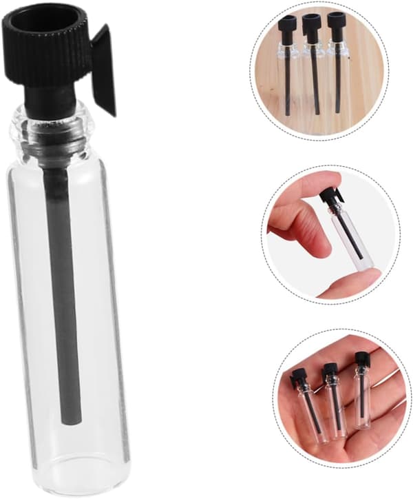 Glasdoftprovflaskor och reselotionsbehållare 50 st 2 ml minikosmetikburkar i glas
