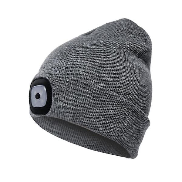 Led-belyst Beanie Hat Hip Hop Mænd Vinter Varmt Hat