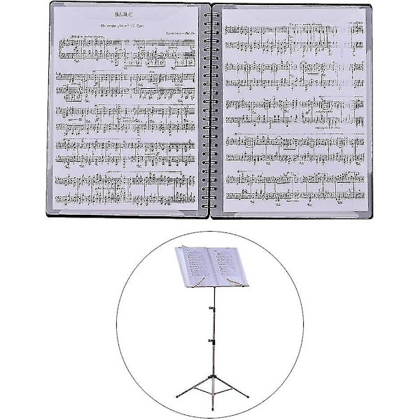Musiknotesmappe - Mappe i A4-format, dobbeltsidet, Musikmappe til noder (shikai)