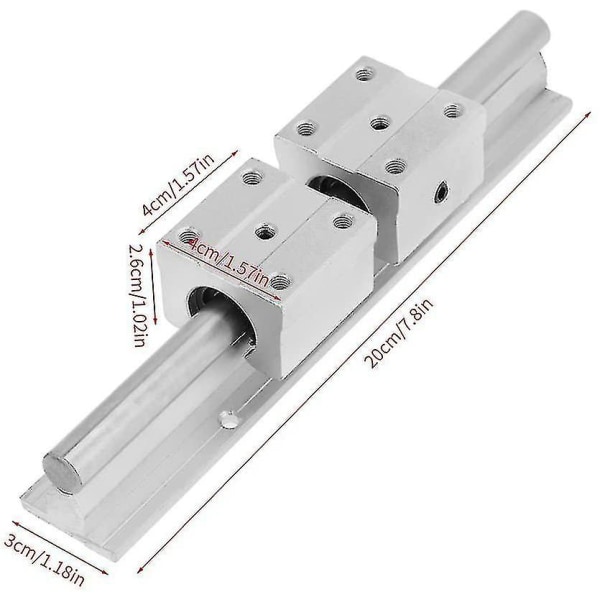Lineær Leje Glide Kit, Glide Guide Aksel Lineær Skinne + Leje Blok Cnc Dele