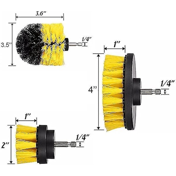 3-pack Elektrisk Borstborste Kraftrengörare Badkar Rengöringsmedel