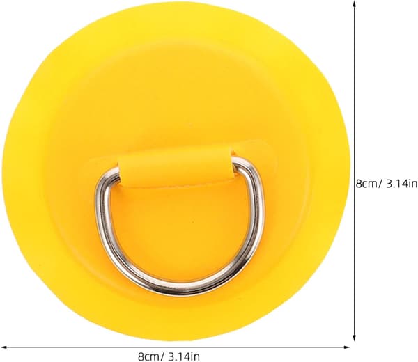 Kajak D-ringe og D-spænder i rustfrit stål 2 stk., PVC-patch-snor D-spænde