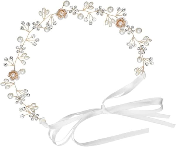 Elegant Blomsterpike Rhinestone Pannebånd Brude Hårpynt til Bryllup