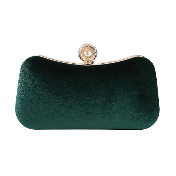 Kvinnors Bal-Handväska Damernas Bröllopsfest Kvällssammet Clutch Bankett Plånbok Handväska Green