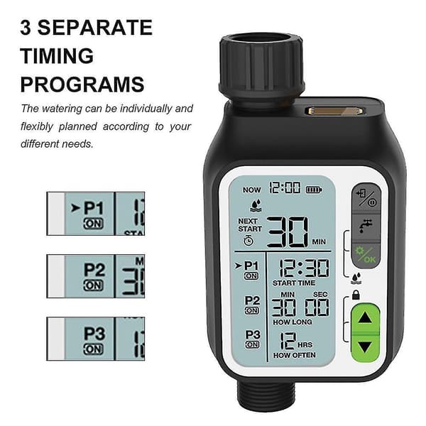 KKmoon Bevattningstimer Elektronisk Bevattningsregulator LCD