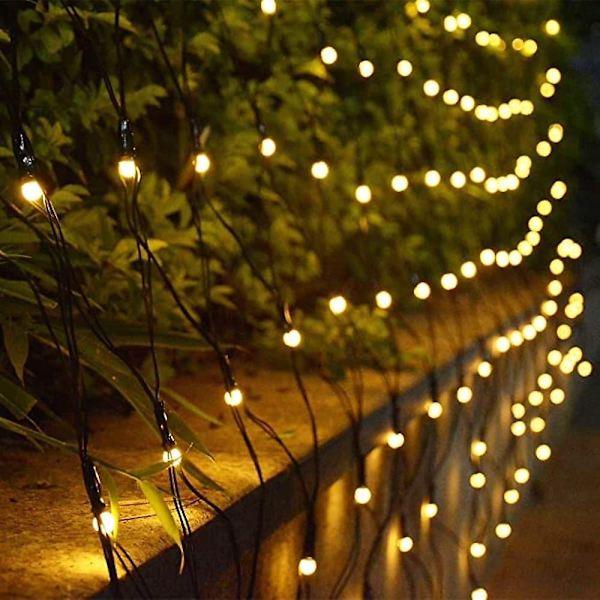 Solcells-nätlampor 3m*2m 200 LED-lampor Fjärrkontroll Sträng