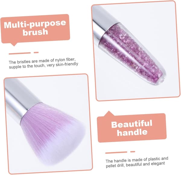 3 stk. Blushbørste Pudderbørste Make-up Værktøj Skånsomt mod Huden Sikkert Materiale til Kvinder
