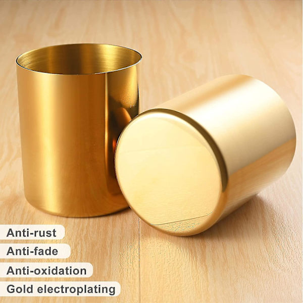 2-pak Guld Blyantsholder, 304 Rustfrit Stål Penholder, Blyantkop, Penkop, Penpot