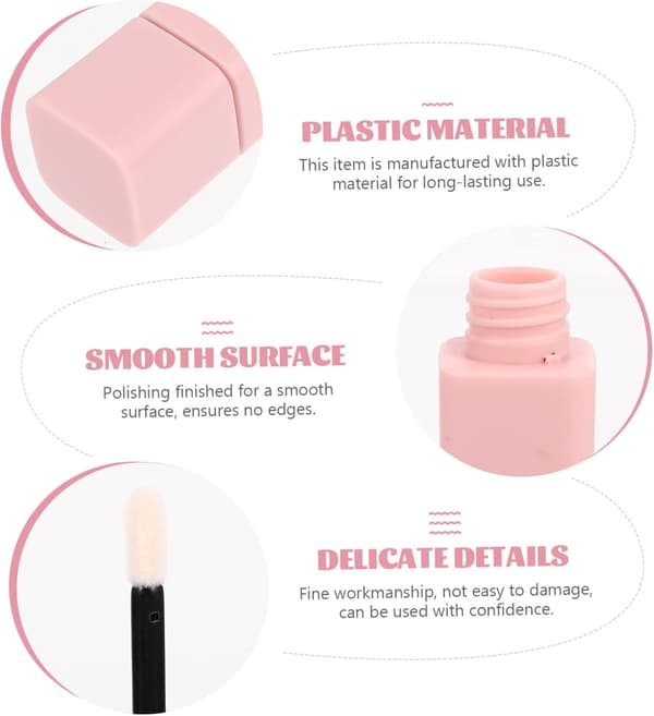 8 stk. tomme læbestiftrør Lipglossrør Læbestiftbeholder Lipglossflaske Læbepomade
