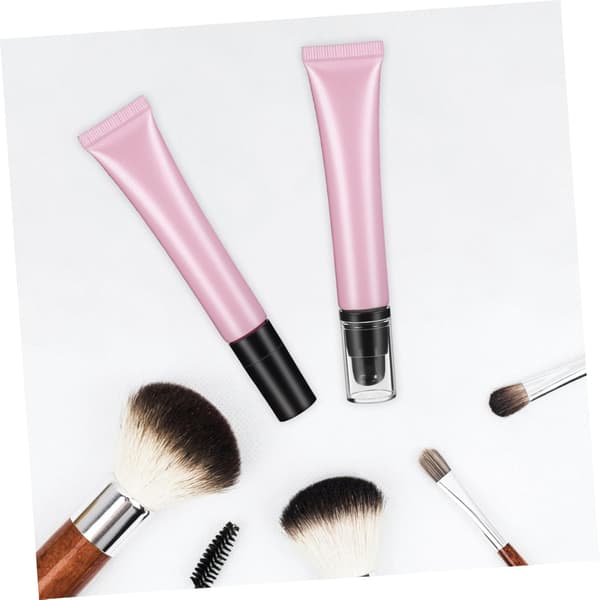 2 stk rosa lipglossbeholdere, tomme påfyllbare sminketuber