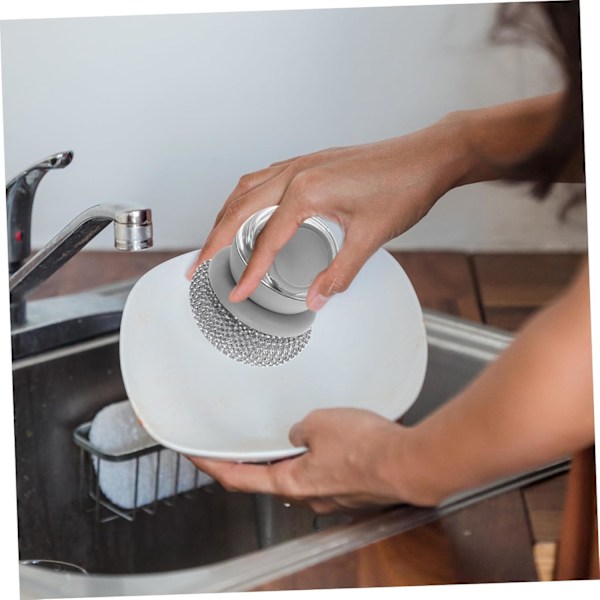 Ergonomisk Design Opvaskebørste Køkken Skrubbebold Opvaskebørste Kraftig til Gryde Pande Vask