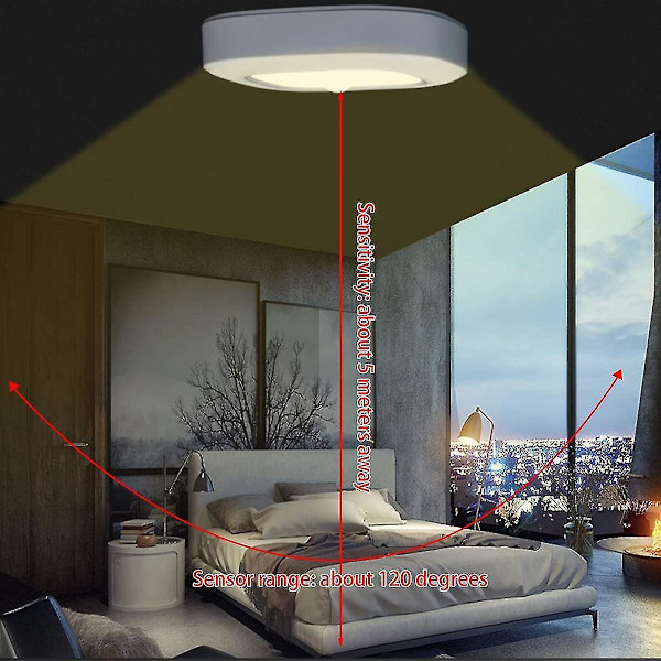 Bevægelsessensor Loftlampe Med 30 Led Trådløs Bevægelsesbelysningsarmatur Med 120 Strålevinkel Aktiveret Led Loftlampe Til Gang Køkken Soveværelse, B