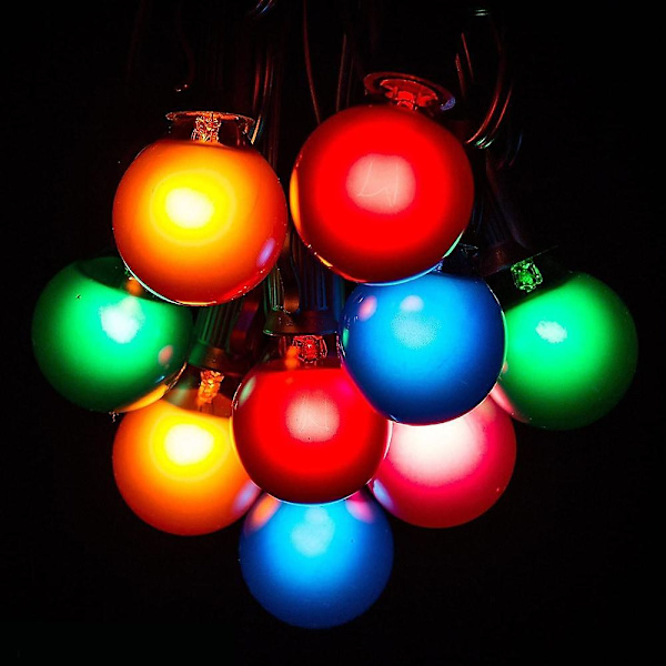 Utomhus String Lights 7.62m 25ft G40 Glödlampor Bröllopsdekoration