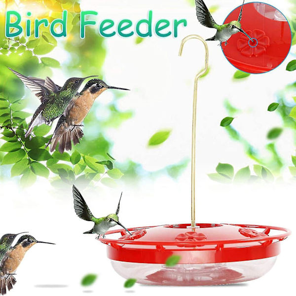 Kolibrimatare med 5 utfodringsplatser för utomhus 16 vätskeuns Flower Bird Feeder Fönster Lätt att rengöra och fylla