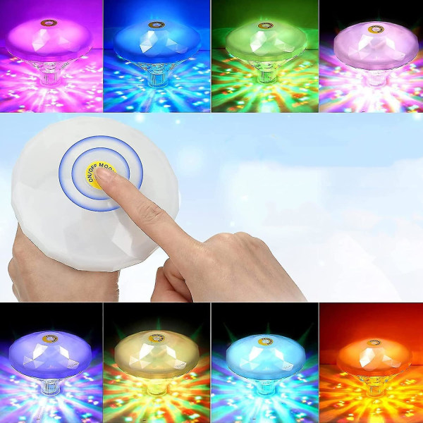LED-kelluvat uima-altaan valot 7 tilaa Diskovalot Juhliin