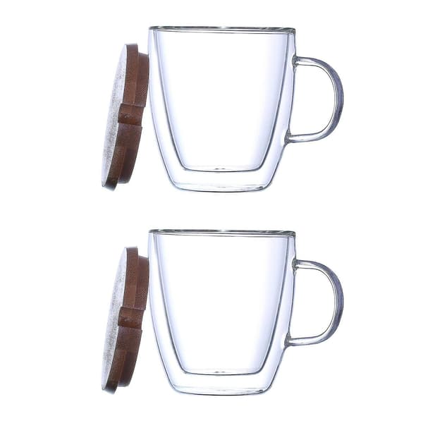 Drickglas Enkel Kaffe Dubbelväggig Transparent Glas