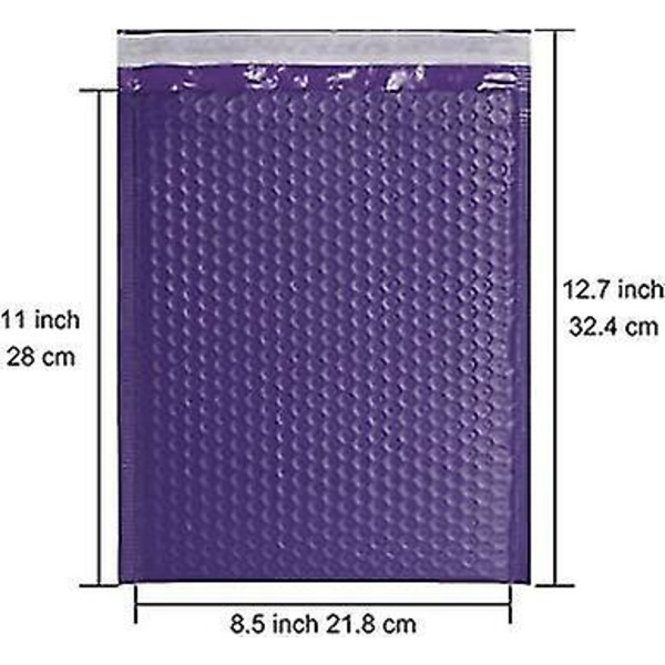 30 Pakk Poly Boblekonvolutter Lilla 216x281mm Polstrede Konvolutter