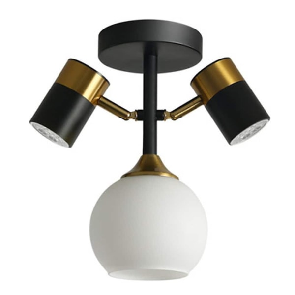 3-ljus 24 cm Globe Design Flush Mount Lampor Metall Glas