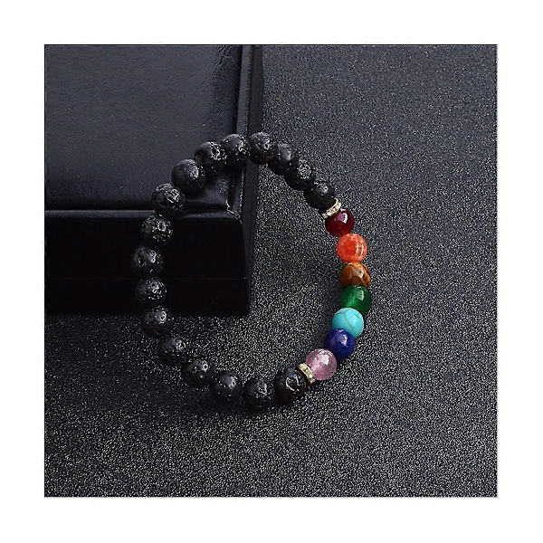 Lava Beads Kit Lava Stenar Pärlor Chakra Pärlor Distans Pärlor Eteriska Oljor Armband Halsband Je