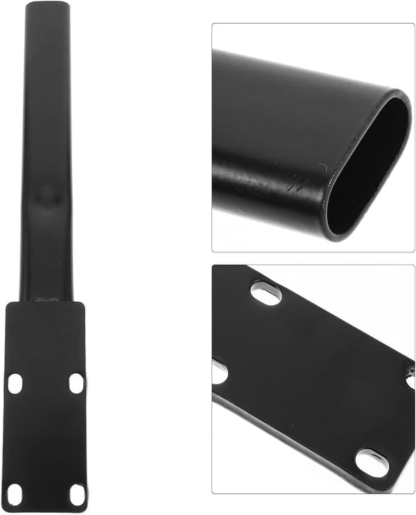 Kraftig ryggstøttestang i rustfritt stål modell B-3.5-6.5 Solid